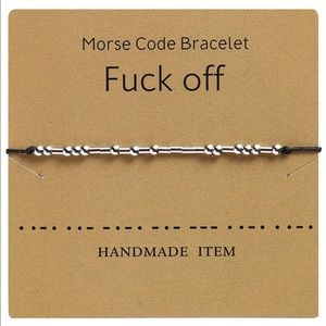 Bracelet Morse Code Adjustable “F*ck Off”
